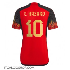 Belgio Eden Hazard #10 Prima Maglia Mondiali 2022 Manica Corta